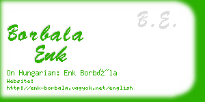 borbala enk business card